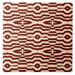 A vibrant brown colour classic pattern ceramic tile