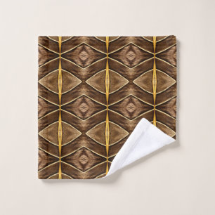 A vibrant brown colour fabric pattern design   bath towel set