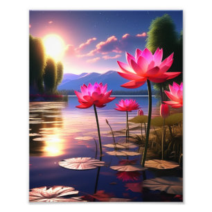 A Vibrant Celebration of Flowers and Foliage Photo Print