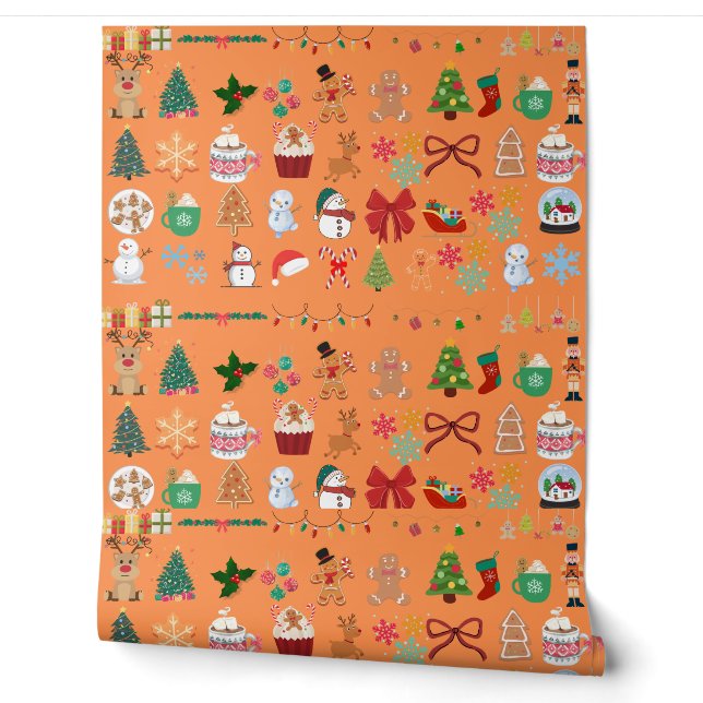 A vibrant christmas wallpaper  (Unrolling)