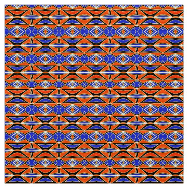 A vibrant colourful fabric print pattern design  (Swatch)