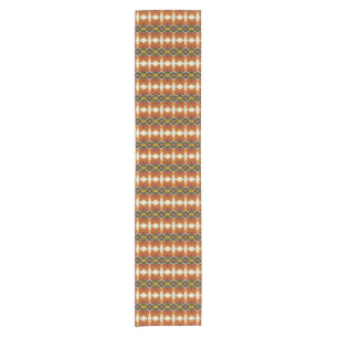 A vibrant colourful fabric print pattern design sh short table runner
