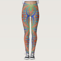 A vibrant colourful "Ratti_Creative_Arts" Leggings