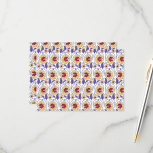 A vibrant design featuring yellow and orange creat RSVP card