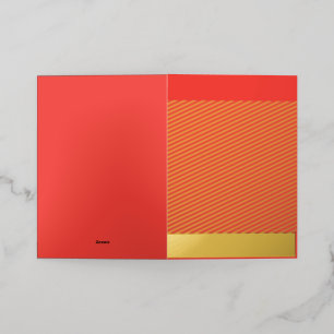 A vibrant display of colour transitions from deep foil greeting card