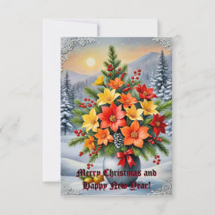 A vibrant flowers arrangement invitation