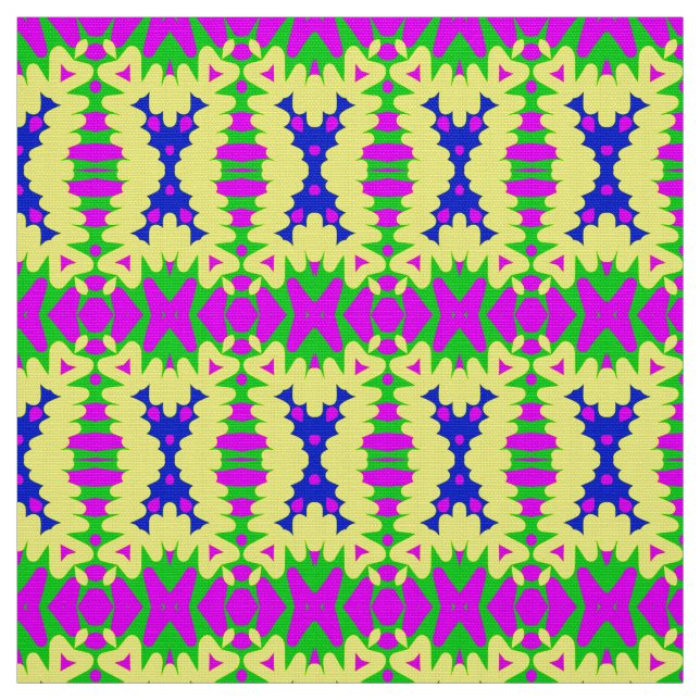 A vibrant geometric fabric print pattern design  (Swatch)