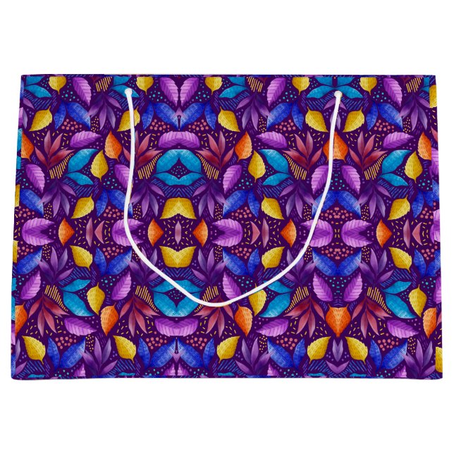 A vibrant gift bag with colourful butterfly patter (Front)