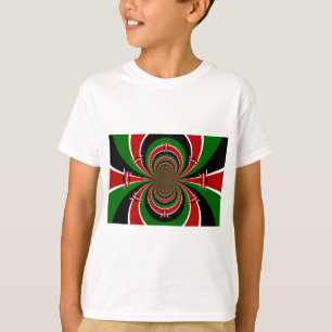 A Vibrant Kenyan Vision: Kenya Flag Kaleidoscope T-Shirt
