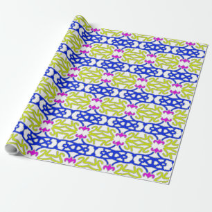 A vibrant multicolor classic trendy pattern design wrapping paper