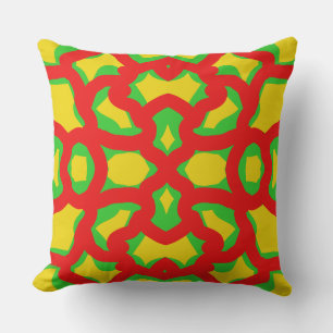 A vibrant multicolor fabric pattern design throw cushion
