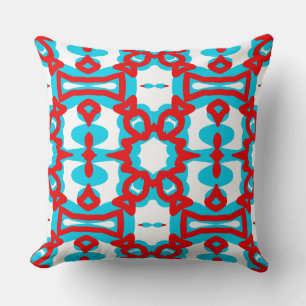 A vibrant multicolor fabric pattern design throw cushion