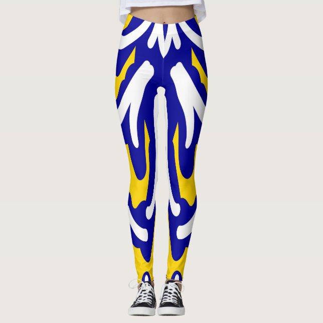 A vibrant multicolor "Ratti_Creative_Arts"  Leggin Leggings (Front)