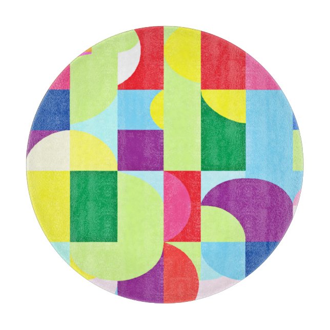 A Vibrant Patterns Art Design Cutting Board (Front)