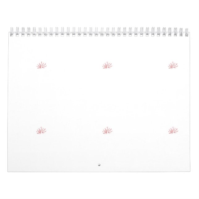 A vibrant red and black floral design featuring in calendar (Cover)