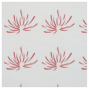 A vibrant red and black floral design featuring in fabric