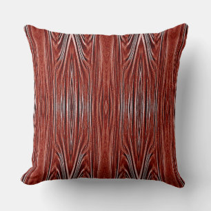 A vibrant red colour fabric pattern design throw cushion