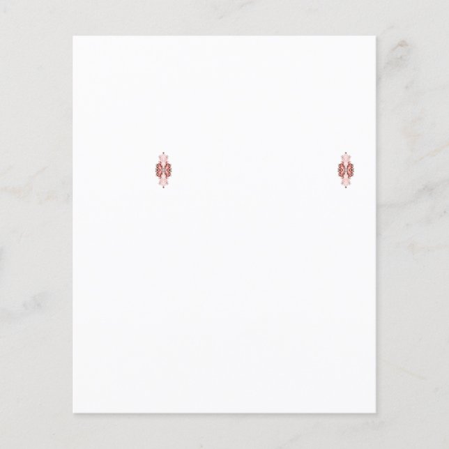 A vibrant red graphic features a creative floral d flyer (Front)