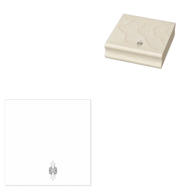 A vibrant red graphic features a creative floral d rubber stamp (Stamped)