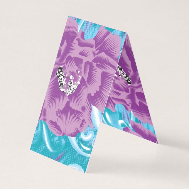 A vibrant textile design featuring purple and turq (Back)