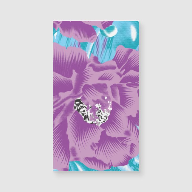 A vibrant textile design featuring purple and turq (Front)