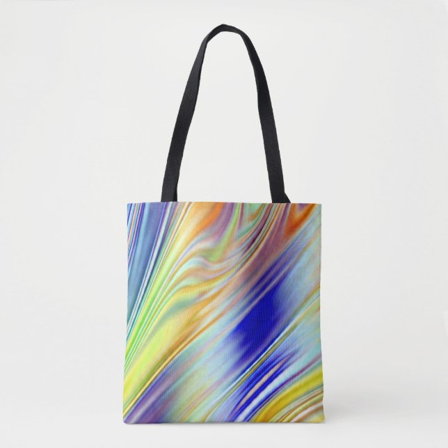 A vibrant trendy multicolor classic design  tote bag (Front)
