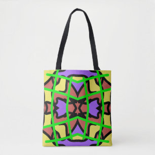 A vibrant trendy multicolor classic pattern cros tote bag