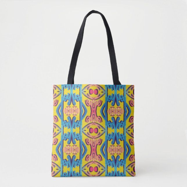 A vibrant trendy multicolor classic pattern   cros tote bag (Front)