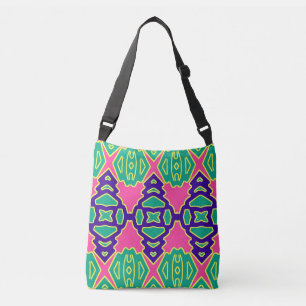 A vibrant trendy multicolor classic pattern crossbody bag