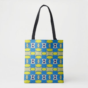 A vibrant trendy multicolor seamless pattern tote bag