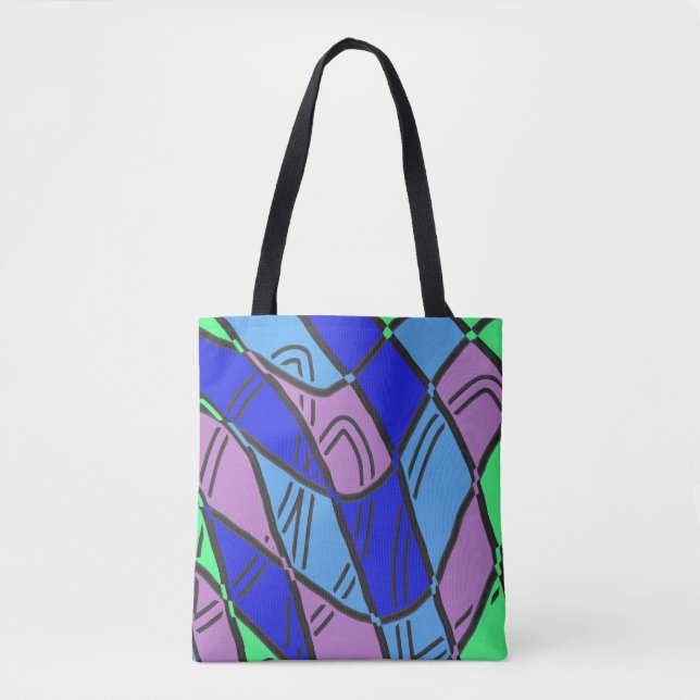 A vibrant trendy multiple colour classic design  t tote bag (Front)