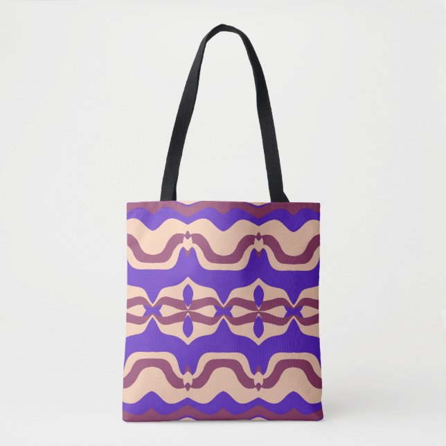 A vibrant trendy multiple colour classic design  tote bag (Front)