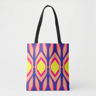 A vibrant trendy multiple colour design   tote bag