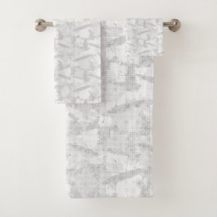 A vibrant wallpaper featuring an abundance of tree bath towel set
