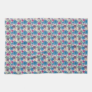 A vibrant watercolor seamless pattern featuring co tea towel