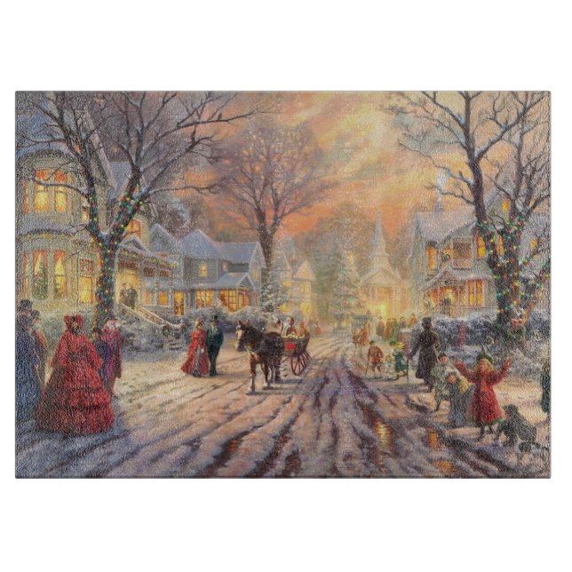 A Victorian Christmas Cutting Board (Front)