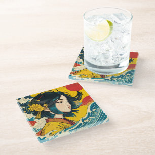 A Vietnamese Girl in Full Bloom Glass Coaster