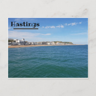 A view along Hastings beach Postcard