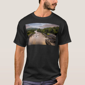 A view down the River Tummel at sunset from Pitloc T-Shirt
