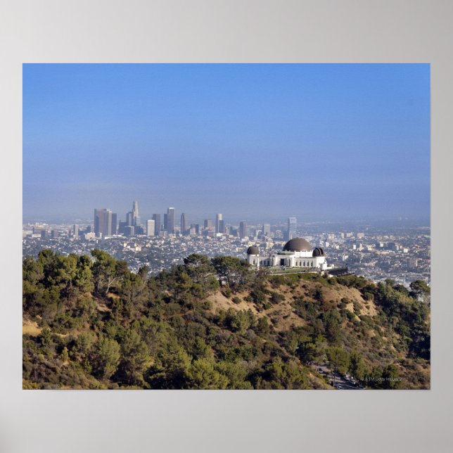 A view from a hiking trail in Griffith Park Poster (Front)