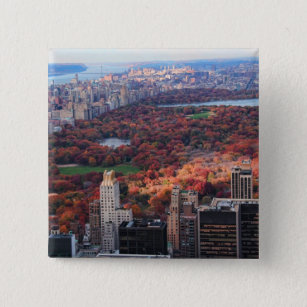 A view from above: Autumn in Central Park 01 15 Cm Square Badge