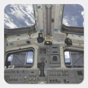 A view from inside the flight deck square sticker