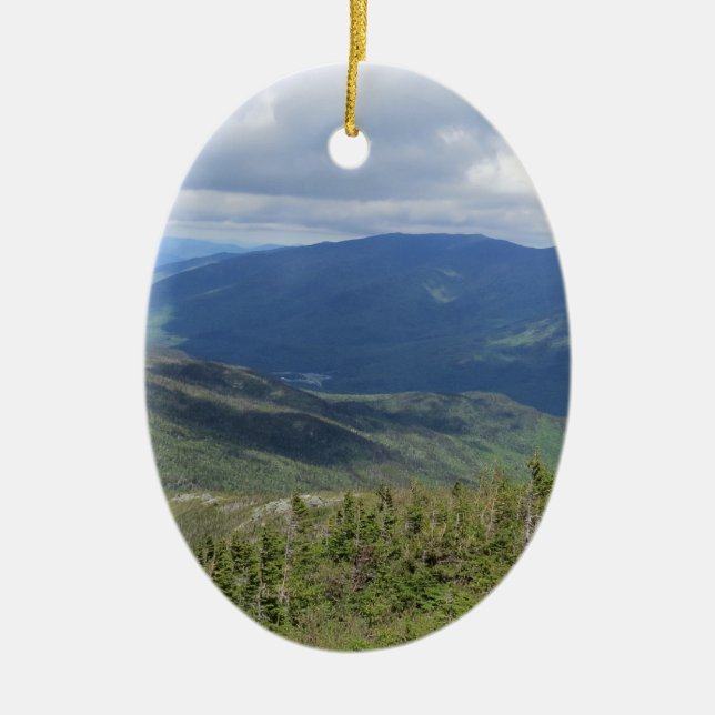 A view from Mt Washington Ceramic Tree Decoration (Front)