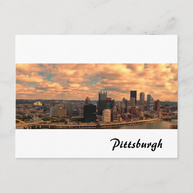 A View from Mt Washington of Pittsburgh Postcard (Front)