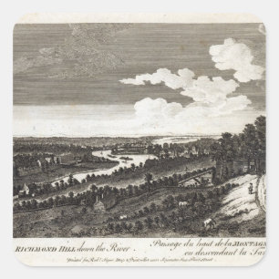A View from Richmond Hill down the River Square Sticker