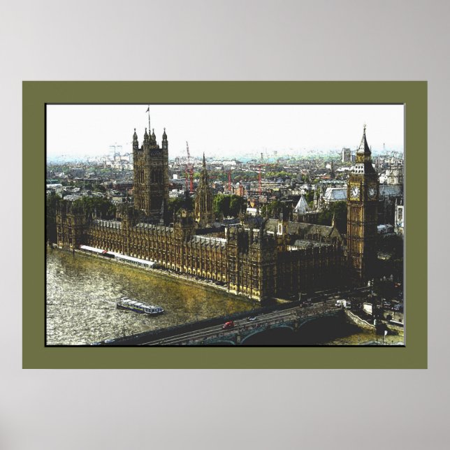 A View from the Eye (colour) Poster (Front)