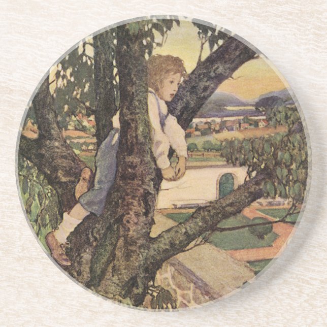A View From the Trees by Jessie Willcox Smith Coaster (Front)