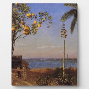 A View in the Bahamas by Bierstadt Albert. Plaque