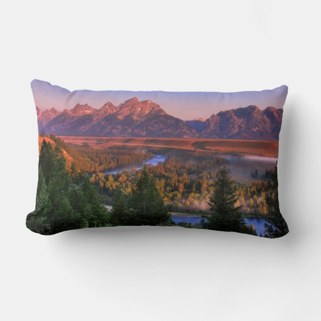 A View in the Morning Lumbar Cushion (Front)