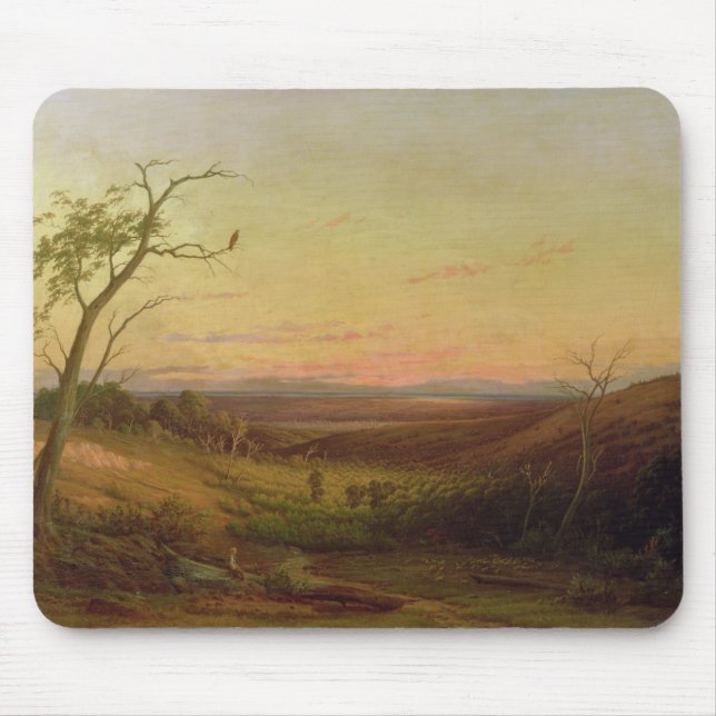 A View of Adelaide at Sunset Mouse Pad (Front)